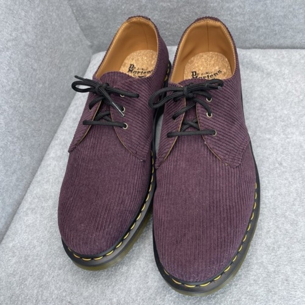 Dr Martens 1461 Duchess Corduroy Oxblood Men's Size 13 Oxford Shoes Lace Up